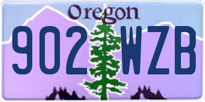 OR license plate 902WZB