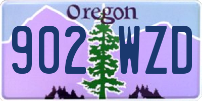 OR license plate 902WZD