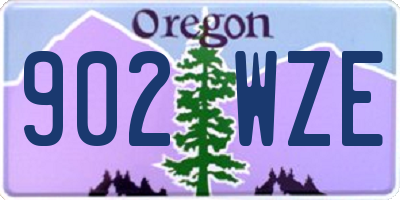 OR license plate 902WZE