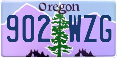 OR license plate 902WZG