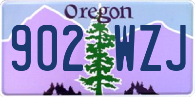 OR license plate 902WZJ