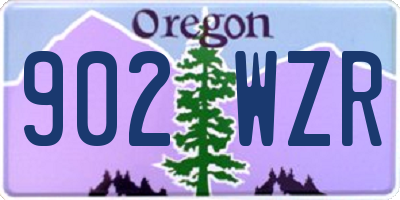 OR license plate 902WZR