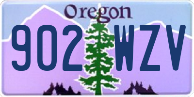 OR license plate 902WZV