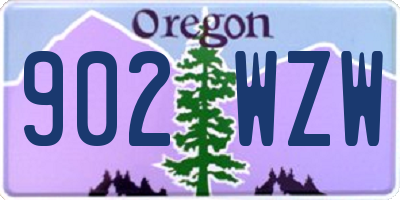 OR license plate 902WZW