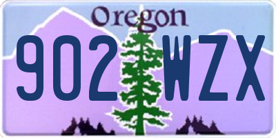 OR license plate 902WZX