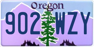 OR license plate 902WZY