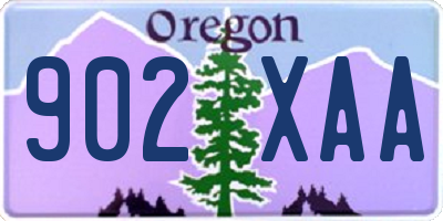 OR license plate 902XAA