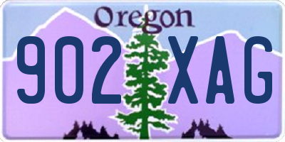 OR license plate 902XAG