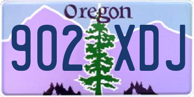 OR license plate 902XDJ