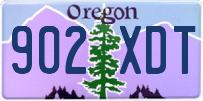 OR license plate 902XDT