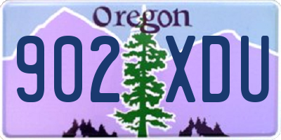 OR license plate 902XDU