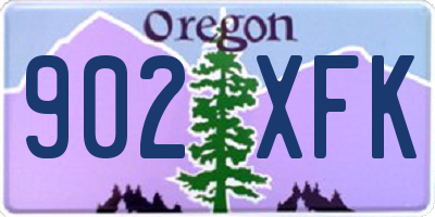OR license plate 902XFK