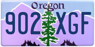 OR license plate 902XGF