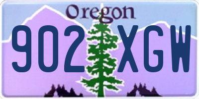 OR license plate 902XGW