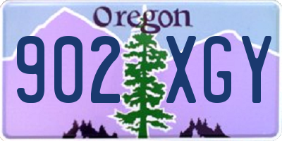 OR license plate 902XGY
