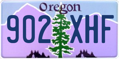 OR license plate 902XHF