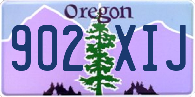 OR license plate 902XIJ