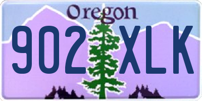 OR license plate 902XLK