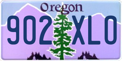 OR license plate 902XLO