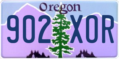 OR license plate 902XOR