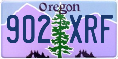 OR license plate 902XRF