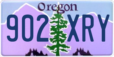 OR license plate 902XRY