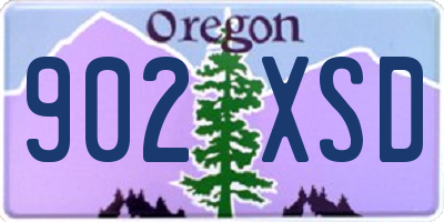 OR license plate 902XSD