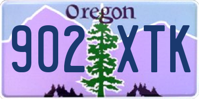 OR license plate 902XTK