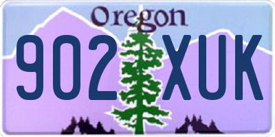 OR license plate 902XUK