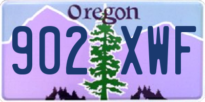 OR license plate 902XWF