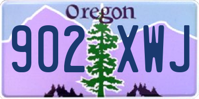 OR license plate 902XWJ