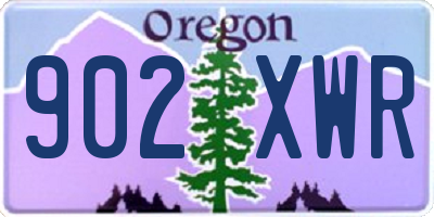 OR license plate 902XWR
