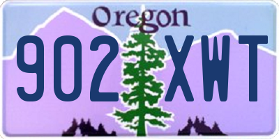 OR license plate 902XWT