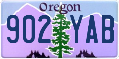 OR license plate 902YAB