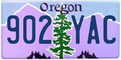 OR license plate 902YAC