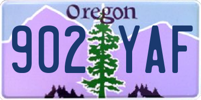 OR license plate 902YAF