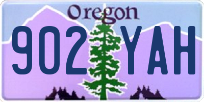 OR license plate 902YAH