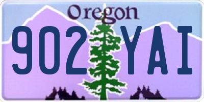 OR license plate 902YAI