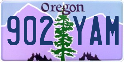 OR license plate 902YAM