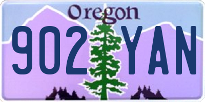 OR license plate 902YAN