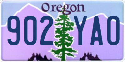 OR license plate 902YAO