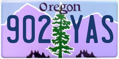 OR license plate 902YAS