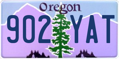 OR license plate 902YAT