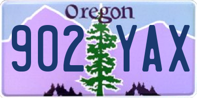 OR license plate 902YAX