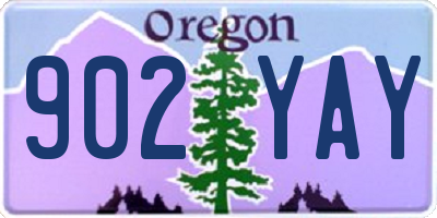 OR license plate 902YAY