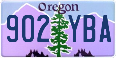 OR license plate 902YBA