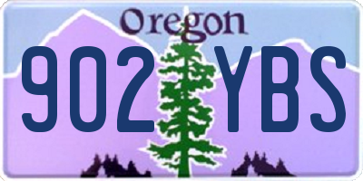 OR license plate 902YBS