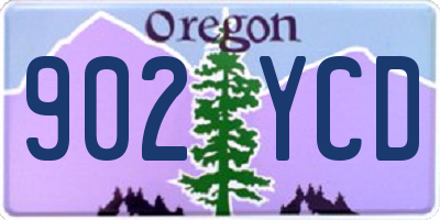 OR license plate 902YCD