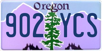 OR license plate 902YCS