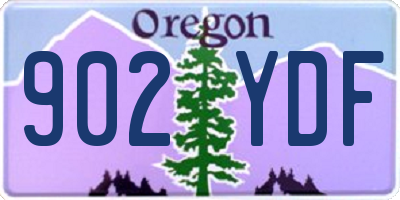 OR license plate 902YDF